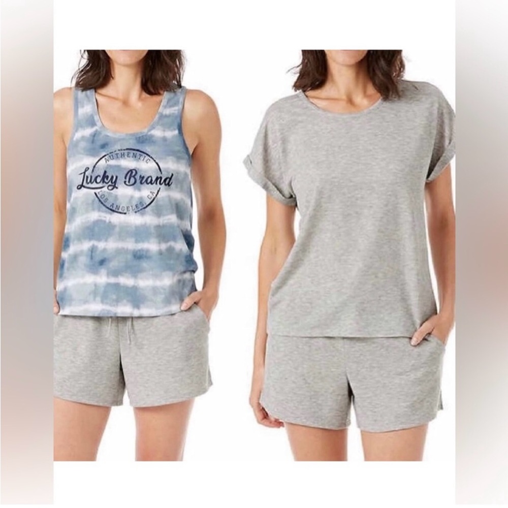 Lucky Brand 3-Piece PJ Sets—Includes Tee, Tank & Shorts